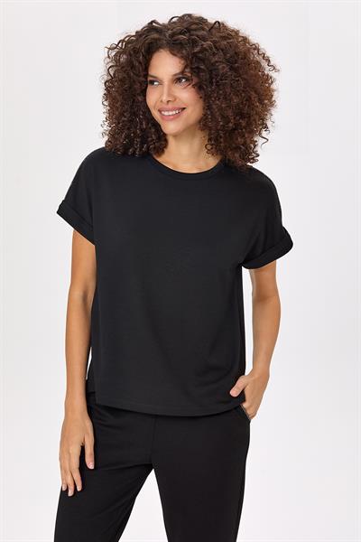 Bisiklet Yaka Taş Şerit Detaylı S-Shirt 025-2111