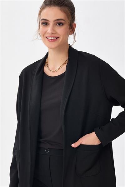 Cep Detaylı Uzun Kol Ceket 256-4400
