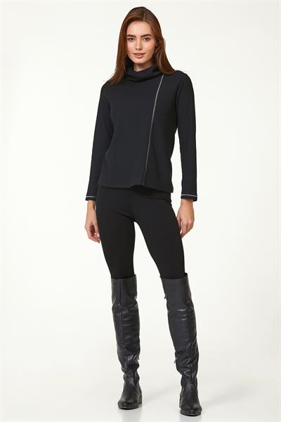 Degaje Yaka Sim Dikişli Triko Bluz 223-1732