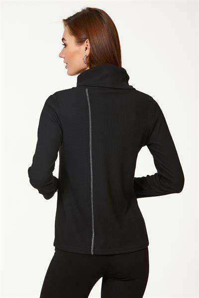 Degaje Yaka Sim Dikişli Triko Bluz 223-1732