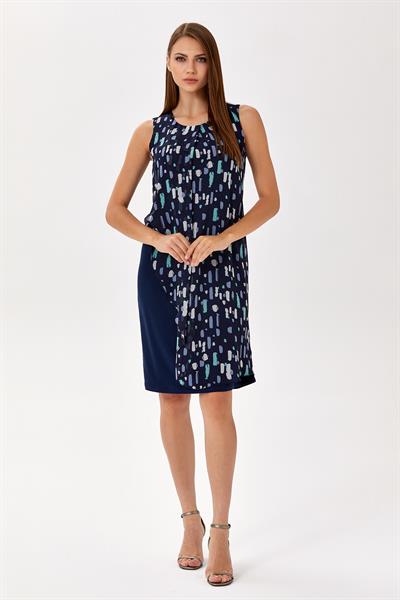 Dokuma Garnili Kolsuz Elbise 024-2509