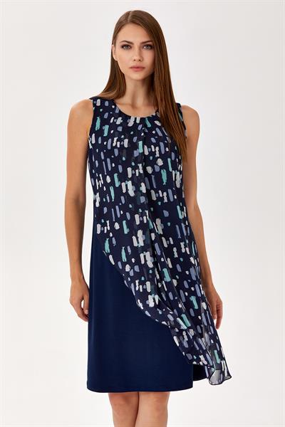 Dokuma Garnili Kolsuz Elbise 024-2509