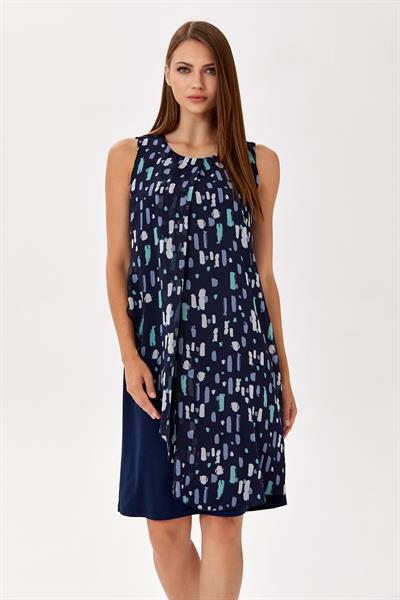 Dokuma Garnili Kolsuz Elbise 024-2509