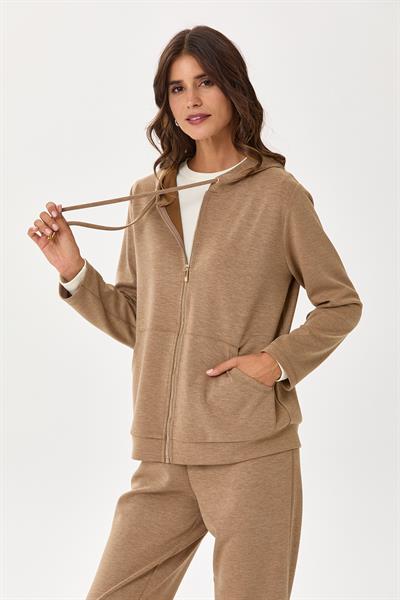 Fermuarlı Kapüşonlu ve Cepli S-Shirt 245-2100