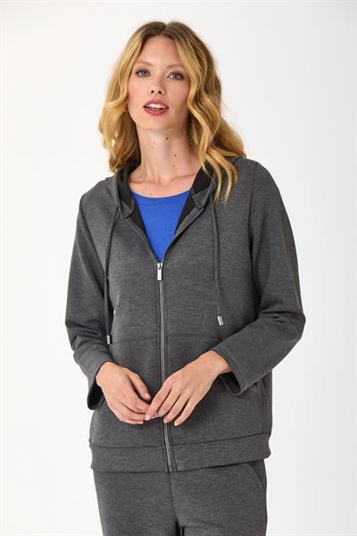 Fermuarlı Kapüşonlu ve Cepli S-Shirt 245-2100