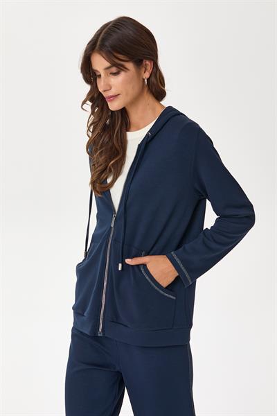 Fermuarlı Kapüşonlu ve Cepli S-Shirt 245-2100
