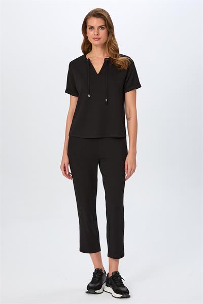 Hakim Yaka Bağcıklı Kısa Kol S-Shirt 026-2112