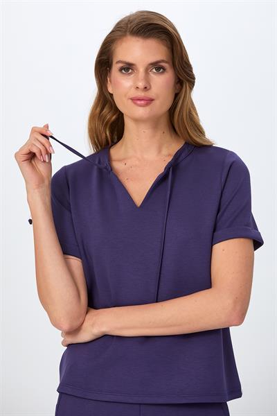 Hakim Yaka Bağcıklı Kısa Kol S-Shirt 026-2112