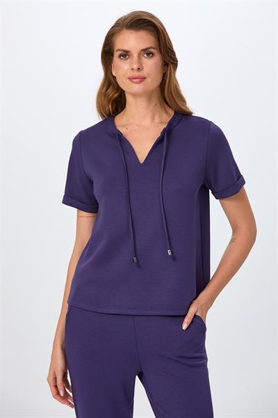Hakim Yaka Bağcıklı Kısa Kol S-Shirt 026-2112