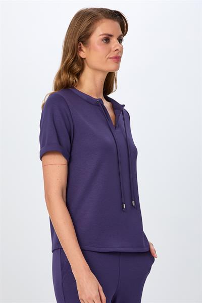 Hakim Yaka Bağcıklı Kısa Kol S-Shirt 026-2112