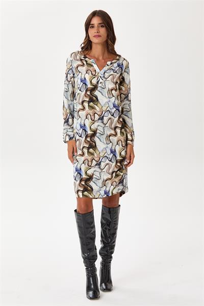 Hakim Yaka Uzun Kol Elbise 245-4006