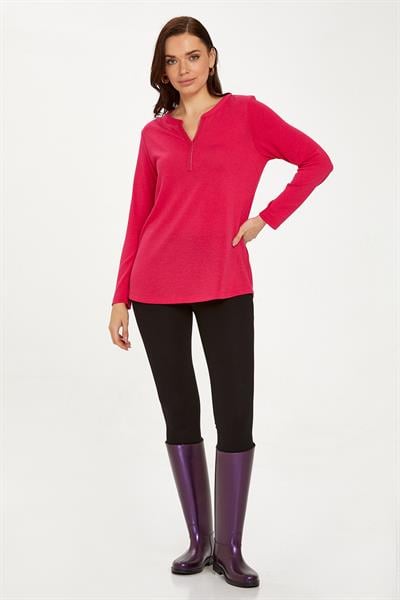 Hakim Yaka Yakası Sim Şeritli Bluz 234-1011