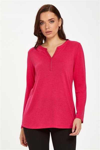 Hakim Yaka Yakası Sim Şeritli Bluz 234-1011