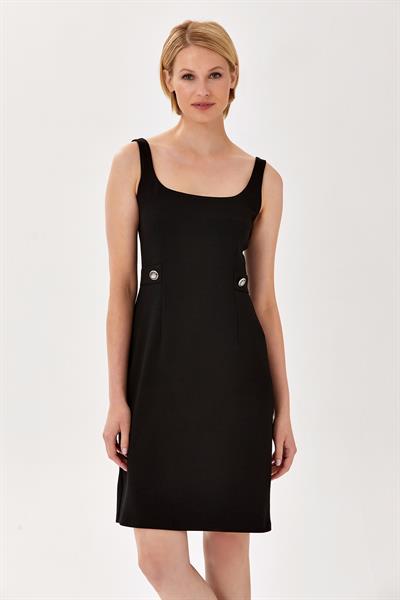 Kare Yaka Kalın Askılı Elbise 024-2514