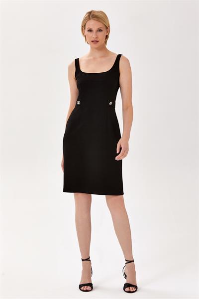 Kare Yaka Kalın Askılı Elbise 024-2514