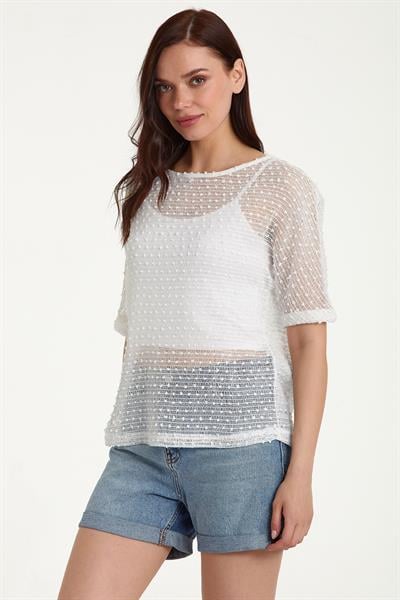 Kayık Yaka 3/4 Kol File Bluz 023-1024