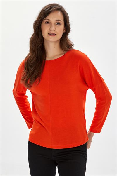 Kayık Yaka Yarasa Kol Bluz 234-1008