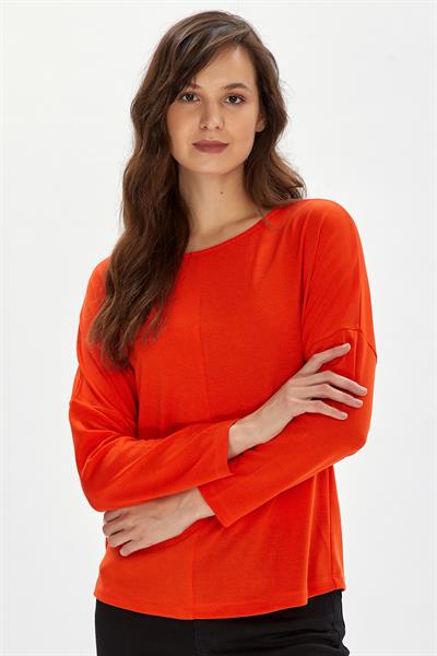 Kayık Yaka Yarasa Kol Bluz 234-1008