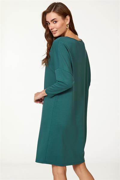Kayık Yaka Yarasa Kol Elbise 223-2506