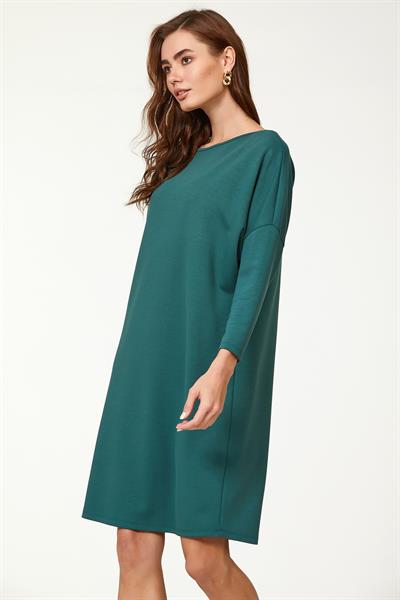 Kayık Yaka Yarasa Kol Elbise 223-2506