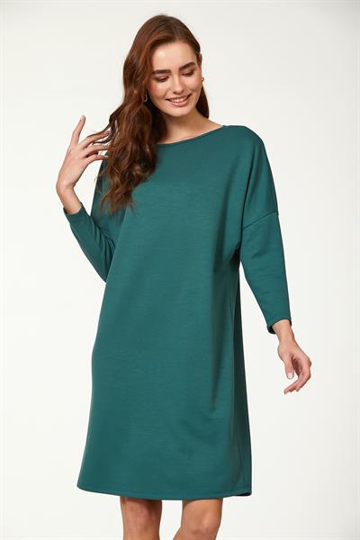 Kayık Yaka Yarasa Kol Elbise 223-2506