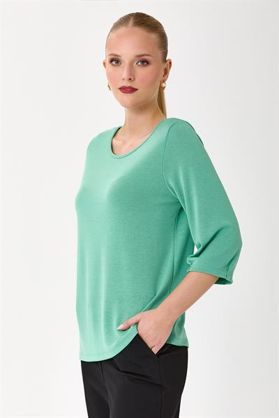 Kolu Nervürlü ¾ Kol Bluz 245-1002
