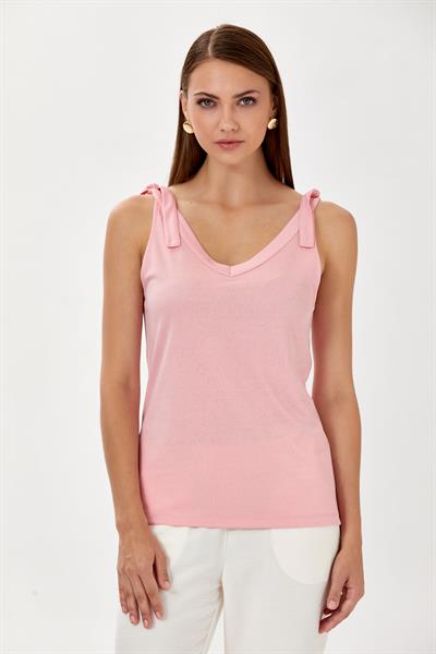 Omuzları Bağlamalı Kolsuz Bluz 024-1041