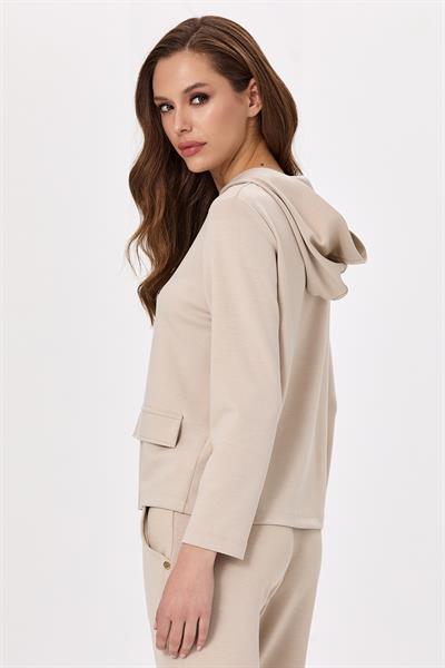 Önü Çıtçıtlı Kapüşonlu S-Shirt 025-2108