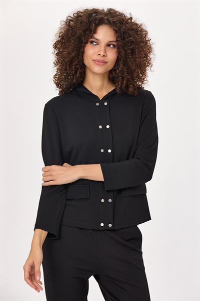 Önü Çıtçıtlı Kapüşonlu S-Shirt 025-2108