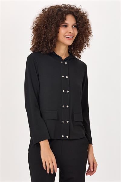 Önü Çıtçıtlı Kapüşonlu S-Shirt 025-2108