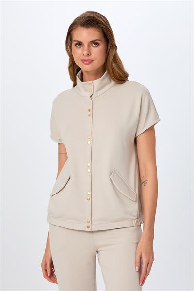 Önü Çıtçıtlı Düşük Kol S-Shirt 026-2106