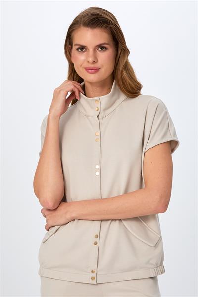 Önü Çıtçıtlı Düşük Kol S-Shirt 026-2106