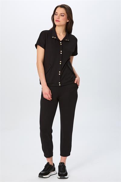 Önü Çıtçıtlı Düşük Kol S-Shirt 026-2106