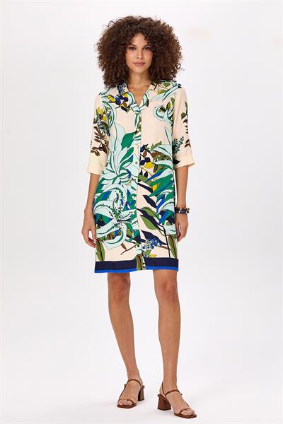 Önü Çıtçıtlı Truvakar Kol Elbise 025-4023