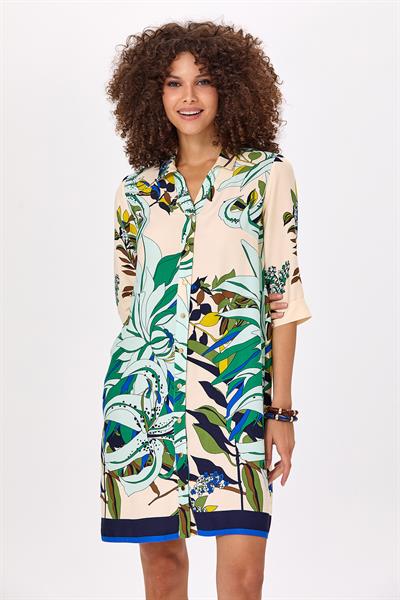 Önü Çıtçıtlı Truvakar Kol Elbise 025-4023