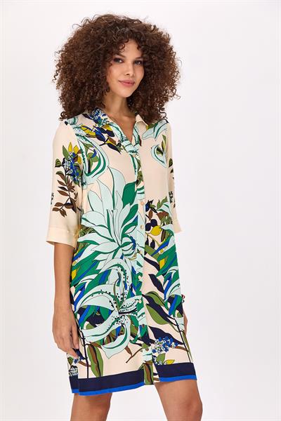 Önü Çıtçıtlı Truvakar Kol Elbise 025-4023