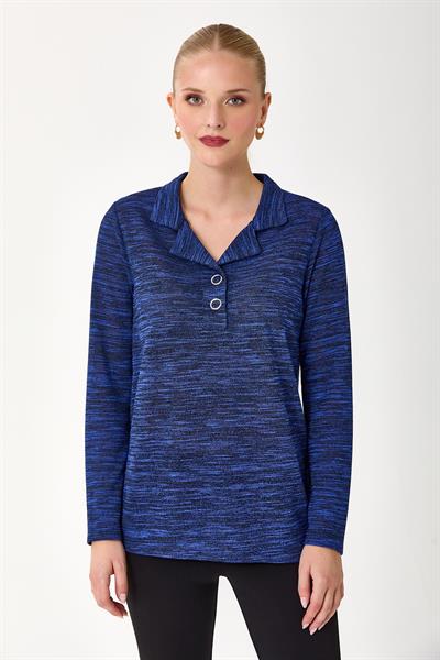 Önü Çıtçıtlı Uzun Kol Bluz 245-1203