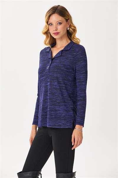 Önü Çıtçıtlı Uzun Kol Bluz 245-1203