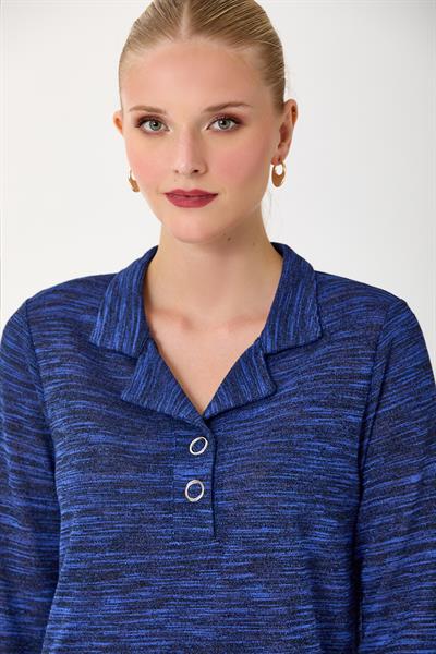 Önü Çıtçıtlı Uzun Kol Bluz 245-1203