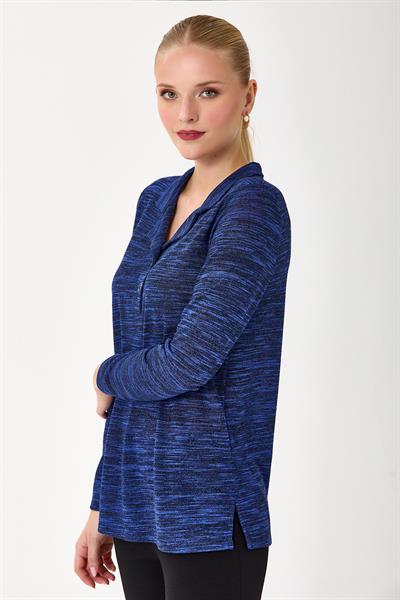 Önü Çıtçıtlı Uzun Kol Bluz 245-1203