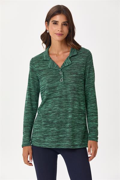 Önü Çıtçıtlı Uzun Kol Bluz 245-1203