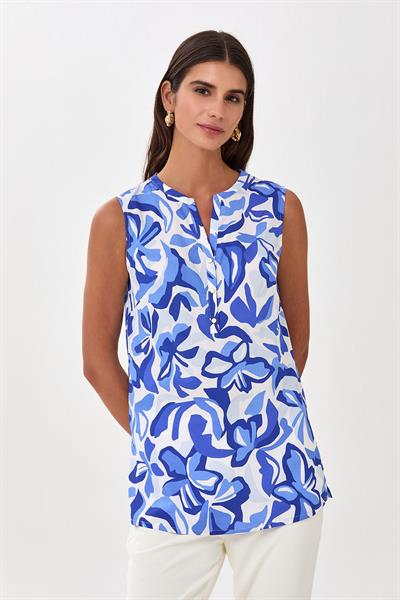 Önü Patlı Çıtçıtlı Kolsuz Bluz 025-3011