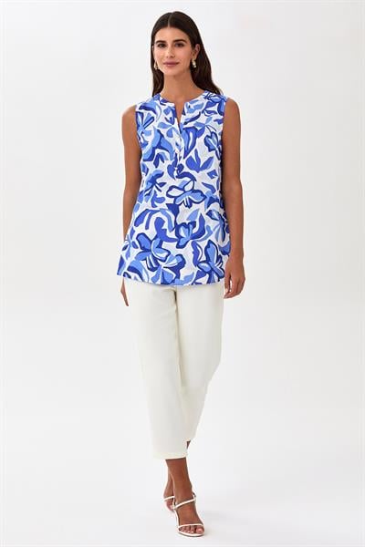 Önü Patlı Çıtçıtlı Kolsuz Bluz 025-3011