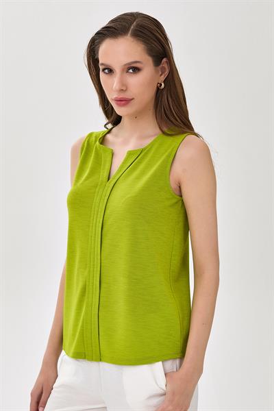 Önü Patlı Kolsuz Bluz 025-1021