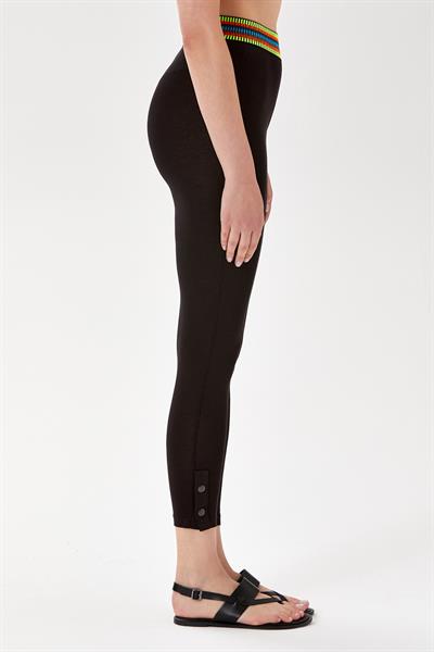 Paçası Çıtçıtlı Beli Lastikli Tayt 024-2012