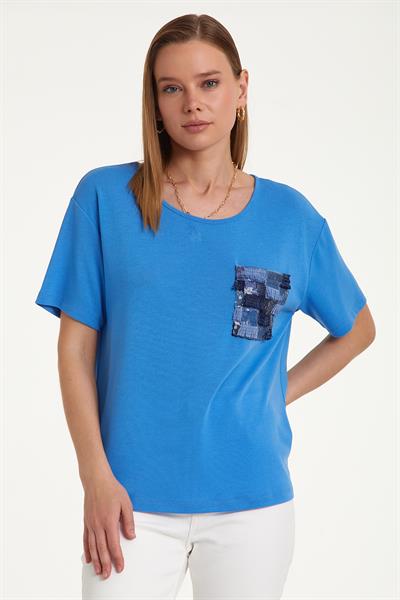 Payet Cepli Kısa Kol Bluz 023-1030