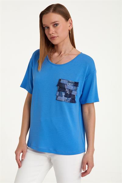 Payet Cepli Kısa Kol Bluz 023-1030