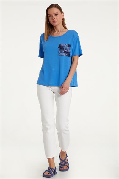 Payet Cepli Kısa Kol Bluz 023-1030