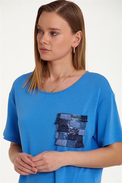 Payet Cepli Kısa Kol Bluz 023-1030