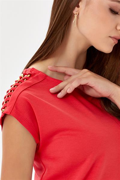 Polo Yaka Zincir Detaylı Kolsuz Elbise 024-2520